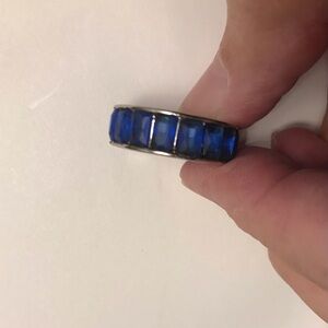 Tanzanite Stamped 925 Sterling Silver Ring